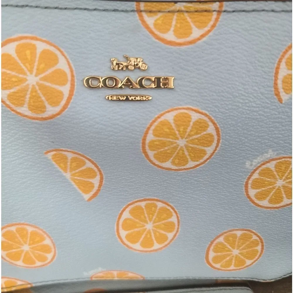 Coach Camera Bag with Orange Slice Print Crossbody C2166 - Picture 2 of 9
